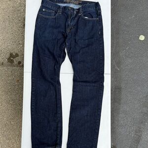 American Eagle Outfitters Men's Straight Jeans - Dark Blue